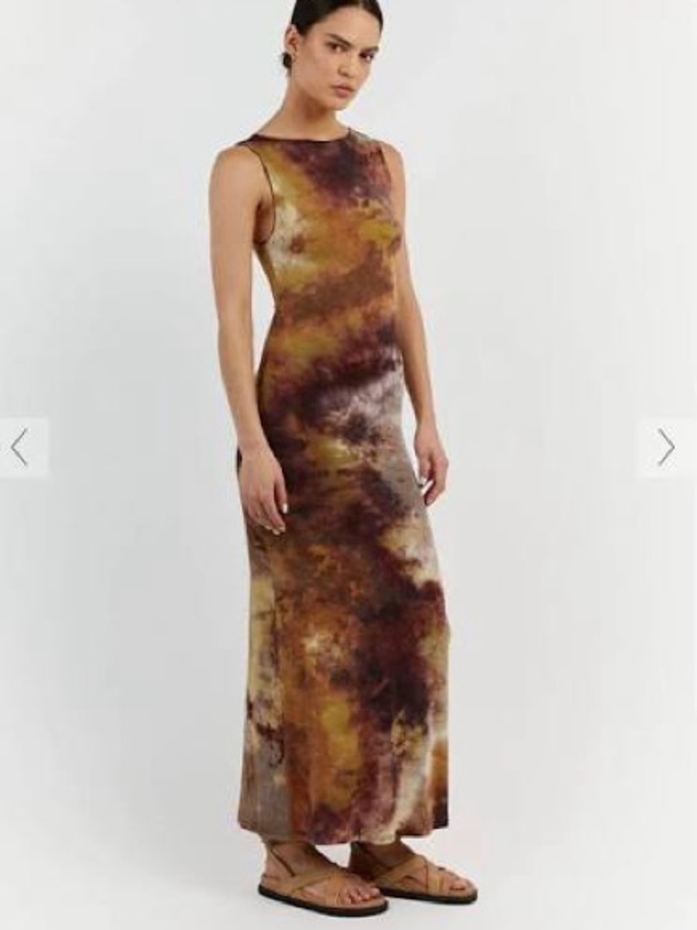 Dissh Dress Millen Tie Dye Brown